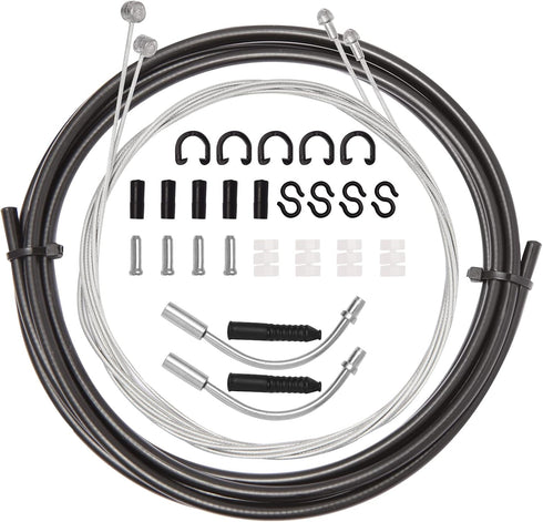 Universal Bike Brake Cable Housing Kit With 1 Set Bicycle Brake Line, 2 Pieces V Bike Brake Noodle Cable Guide Pipe and End Caps accessories for M...