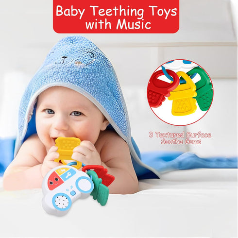 Baby Montessori Sensory Learning Toys with Sounds - Infant Toddlers Travel Activities Musical Teething Toys for Babies 0 3 6 9 12 18 Months - Newb...