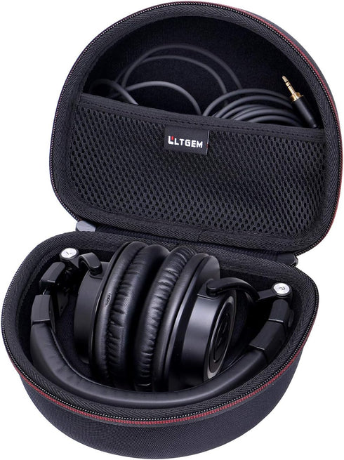 Headphone Case for Audio-Technica ATH-M30X / ATH-M50X / ATH-M40X / ATH-M50xBT2 / ATH-M50xBT2DS Headphones - Hard Travel Carrying Protective Storag...