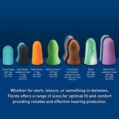 Flents Super Sleep Comfort Foam Ear Plugs/Earplugs | 10 Pair | Case Included | NRR 29 | Made in The USA...