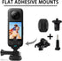 Flexible Adhesive Mount for Insta 360 ACE Pro ONE X4 X3 X2 X RS R GO 3 2, Helmet Sticky Mounts Buckle Mount Screw Accessory Kit Compatible with Go...