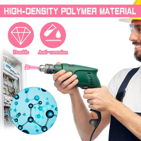 Bonuci 2 Pcs Wire Twister Tool for Drill, Wire Stripper Fast Wire Twisting Tool with 1/4" Chuck for Drill Wire Electrician Tool(Pink)...