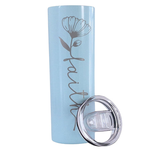 Faith Coffee Mug, Christian Travel Mug, 20 0z slim insulated tumbler, Jesus Coffee Mugs for Women...