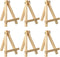 PATIKIL 5.9" Mini Wooden Easel Stand, 6 Pack Table Use Adjustable Triangle Holder for Displaying Photos, Card, Wedding, Wood Color...