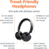 Amazon Basics Bluetooth Wireless On Ear Headphones with Microphone, 35 Hour Playtime, Foldable, One Size, Black...
