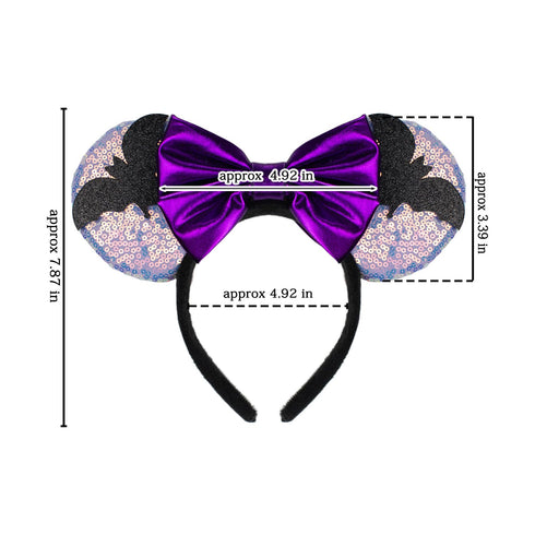 Mouse Ear Light Up Headband, Halloween Headband with LED, Flash Glowing Party Decoration Costume Headwear Hair Accessories for Women Girls...