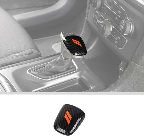 Voodonala for Challenger Gear Shift Shifter Knobs Cover Trim for 2015-2024+ Dodge Challenger Charger 2018-2024+ Durango Interior Accessories Orang...