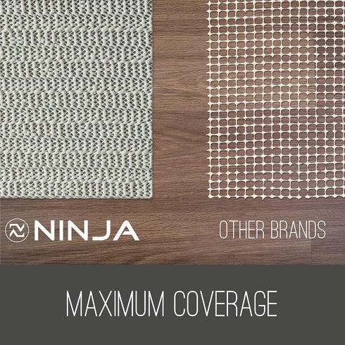 Ninja Rug Pad Gripper for Hardwood Floors, Slip Resistant Grip Pads for Hard Surfaces, Adds Cushion Under Carpet and Maximum Protection, Keeps Are...