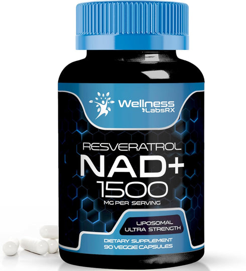 NAD Supplement, 1500mg - Liposomal NAD+ Supplement with Resveratrol, Nad Plus Boosting Supplement - Support Cellular Health, Stamina & Healthy Agi...