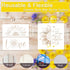 9 Pcs Large Sunflower Stencils for Painting on Wood (12x12 Inches), Reusable Butterfly Bee Floral Sun Flower Stencils for Painting on Canvas Paper...