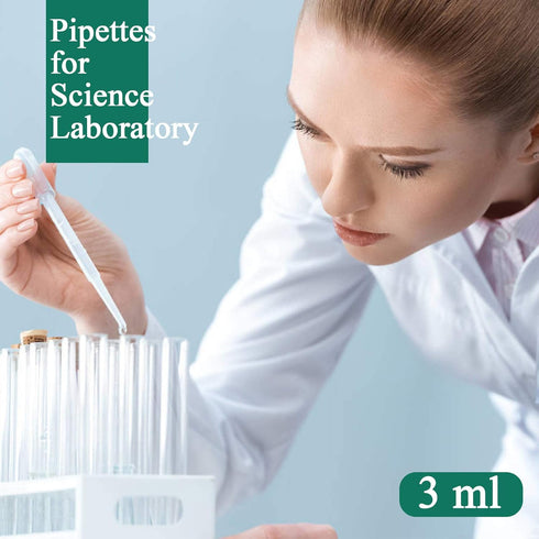moveland 3ML Plastic Dropper Pipettes, Disposable Eye Dropping Pipettes for Essential Oils, Home Use, Science Class, Lab Experiments, DIY Art(25 P...