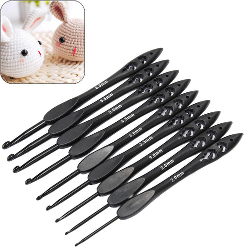 9pcs Circular Knitting Needles Interchangeable Circular Knitting Needle Tips Set,Interchangeable Knitting Needles Set for Beginners or Professiona...