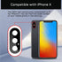 2 Sets for iPhone X OEM Back Camera Lens Glass Replacement for iPhoneX 10 Rear Main Camera Lens with Dual-Sided Adhesive Repair Kit Fix Tool Tweez...