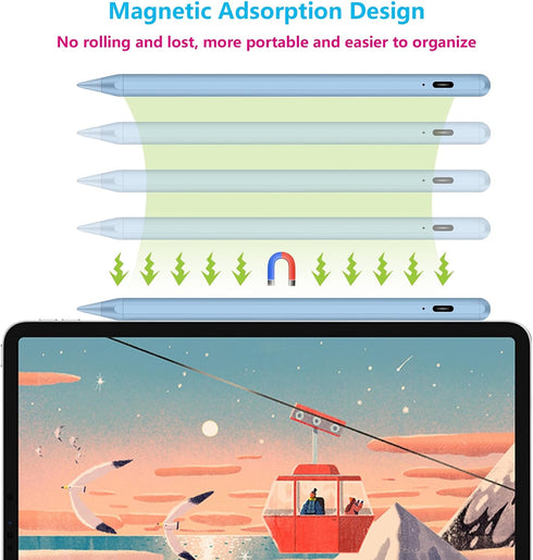 Stylus Pen for Apple iPad, Fast Charge Active iPad Pencil with Palm Rejection, Tilt Sensitivity, Work for 2018-2024 iPad Air 3/4/5, iPad Mini 5/6,...