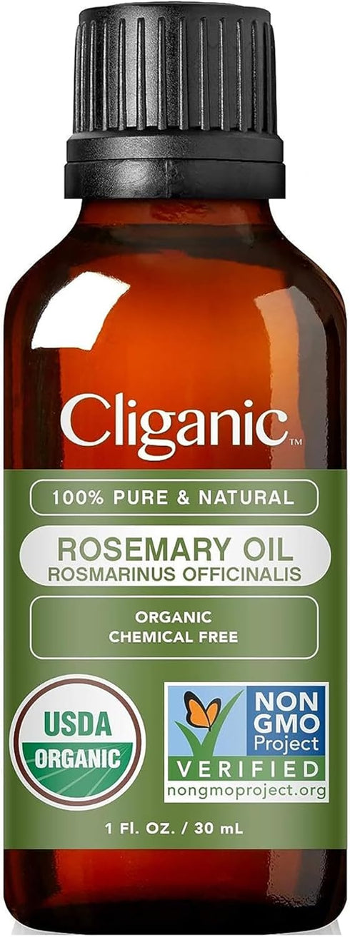 Cliganic Organic Rosemary Essential Oil, 1oz - 100% Pure Natural Undiluted, for Aromatherapy | Non-GMO Verified...