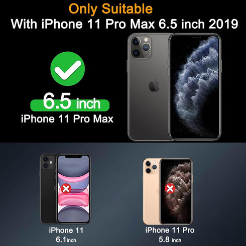 Milomdoi 3 Pack Screen Protector for Apple iPhone 11 Pro Max with 3 Pack Tempered Glass Camera Lens Protector, Ultra 9H Accessories, Case Friendly...