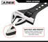 ARES 79001-6-Inch Adjustable Wrench - 15/16-Inch Jaw Capacity - Chrome Vanadium Steel Construction - Ergonomic TPR Handle...