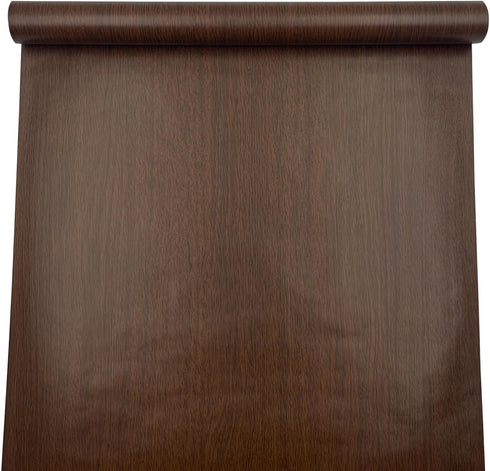 LovingWay 14.7 feet Wallpaper Roll Brown Wood Grain Shelf Liner 17.7x177 Inch Self-Adhesive Computer Gaming Desk Lining Paper Decor Christmas...