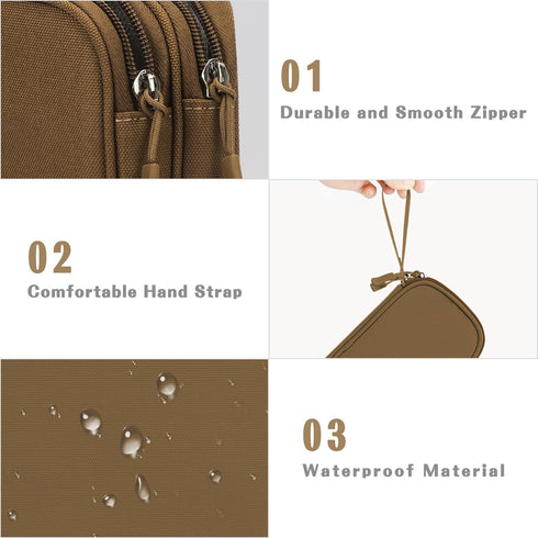 FYY Electronic Organizer, Travel Cable Organizer Bag Pouch Electronic Accessories Carry Case Portable Waterproof Double Layers Storage Bag for Cab...