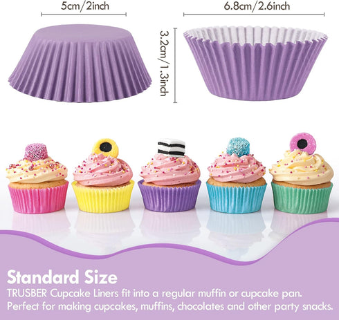 Baking Cups, 100 pieces Paper Cupcake Liners Wrappers Nonstick Muffin Molds Baking Cup Holders for Wedding, Birthday, Baby Shower or Holiday Party...