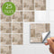 25 Pcs Self-adhesive Tile transfer for Home Decor, Peel and stick Tile Decal, Water-proof Backsplash Wall Tile Sticker for Kitchen Bathroom, 4x4in...