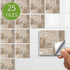 25 Pcs Self-adhesive Tile transfer for Home Decor, Peel and stick Tile Decal, Water-proof Backsplash Wall Tile Sticker for Kitchen Bathroom, 4x4in...