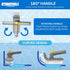 SWIMLINE HYDROTOOLS Pool Step & Corner Cleaning Brush W/ Adjustable 180 Degree Rotation Handle For Above Ground & Inground Pools Spas Hot Tubs Kit...