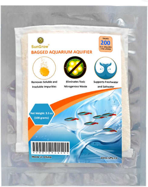 SunGrow Aquarium Resin Filter Media – Remove Ammonia, Nitrite & Nitrate Clear Brown Water from Indian Almond Leaves & Driftwood, for Freshwater & ...