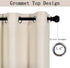 DECOVSUN Light Beige Grommet Valance for Kitchen Blackout Curtain Cream Ivory Valance for Living Room Short Straight Drape for Bedroom Kids Room 7...