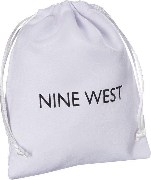 Nine West Women's Jet Oval Drop Earrings Silver Tone...