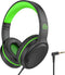 Green Wired Headphones for Boys Portable On Ear Youth Headphones for School Airplane Travel Lightweight Portable Compatible with Pad Computer Lapt...