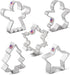 Christmas and Holiday Cookie Cutters 5-Pc Set Made in USA by Ann Clark, Gingerbread Man, Christmas Tree, Star, Snowflake, Angel...