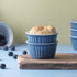 LIFVER 6 oz Porcelain Ramekins Bowls for Souffle, Creme Brulee, Classic Style Ramekins for Baking Oven Safe, Set of 6, Airy Blue...