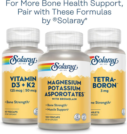SOLARAY Calcium & Magnesium Citrate 2:1 Ratio w/Vitamin D-3, Healthy Bones, Muscle & Nervous System Support, High Absorption 180 Capsules...