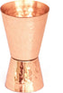 Copper jigger lacquered for the shine and to prevent tarnish. - Double 1oz/2oz copper measuring jigger for cocktail mixing. - Solid hammered coppe...