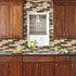 Livebor Brown and Gray Peel and Stick Backsplash Kitchen Wallpaper 11.8inch x 196.8inch Bathroom Wallpaper Kitchen Backsplash Waterproof Contact P...