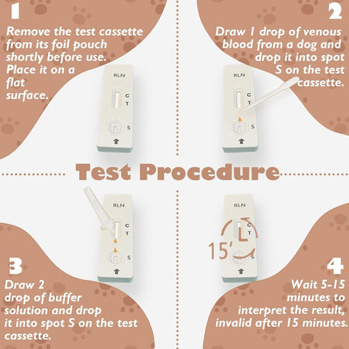 Dog Pregnancy Test Kit at Home, Canine Pregnancy Test Strip for Dog with Buffer Fast and Accurate Detection Pet Clinic Equipment...