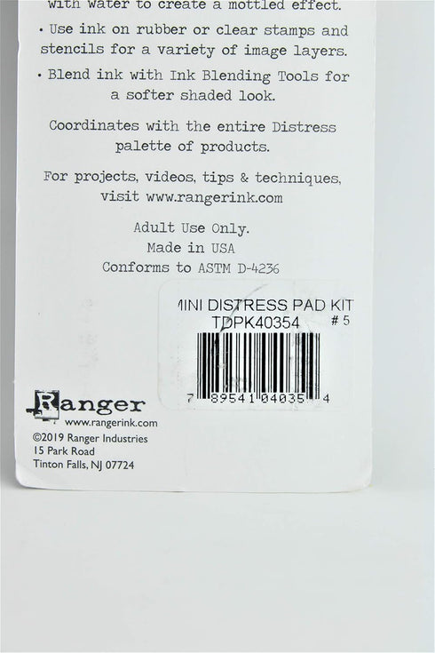 Distress Mini Ink Pads 4/Pkg-Kit 5...