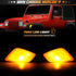 HERCOO LED Park Signal Side Marker Lights Lamps Cover Lens Amber Bulbs Driver and Passenger Front Marker Light Housing Assembly Compatible with Je...
