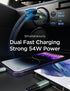 AINOPE 54W USB C Car Charger - Fast Charge, 36W PD Port, 8X Faster, Dual Device, Safety Protection, Compatible with iPhone 14, Samsung Galaxy S23,...