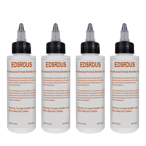 4OZ Pack of 4 Professional Shredder Oil High-Cling Shredder Lubricant for Business/Commercial Paper Shredders Easy to Apply...