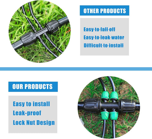 US Standard Faucet Adapter 2pc, 3/4 "Faucet to 1/2" Drip Irrigation Fitting,2pc 6-way Connector 4pc 4-way Connector 4pc 3-way Connector 4pc 1/2 En...