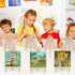 5 Inch Mini Canvas 2.8 Inch Mini Easel, 6 Pcs Small Painting Canvas with 6 Pcs Mini Easel, for Painting, Crafts, Photos etc...
