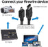 BRENDAZ FireWire DV Cable iLink IEEE-1394 6P-4P M/M Compatible with Sony HVR-HD1000U HVR-A1U, HDR-FX7 HDR-FX1000, DCR-VX2100, CCD-TRV108 Hi8 Camco...