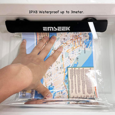 Waterproof Map Case 13 inch Clear Dry Tablet Bag A4 Waterproof Map Pouch Holder for Camping Hiking kayaking Biking Traveling...