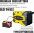 12V 6A Smart Car Battery Charger with Temperature Compensation-Automotive Battery Maintainer Desulfator for Cars, Trucks, Motorcycles, Lawn Mowers...