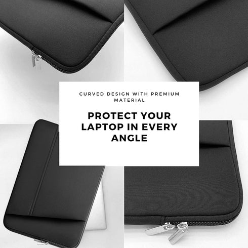 TEDNETGO Laptop Sleeve 15.6 inch, Upgrade Sturdy Portable Monitor Computer Laptop Case, Carrying Sleeve Bag Briefcase Bag 15.6'' with Pockets for ...