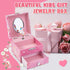 Girl's Musical Jewellery Box With Drawer and Spinning Unicorn, Kids Music Box Jewel Storage Toys Case for Girls Gift...