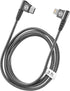 GALVANOX Right Angle Lightning to USB-C Cable (Apple MFi Certified) Braided iPhone Charger L-Shape Cord for Fast Charging iPhone 12/13/14 Pro Max/...