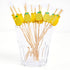 PuTwo Cocktail Picks Handmade Bamboo Toothpicks 100pcs 4.7" in Yellow Pineapples...